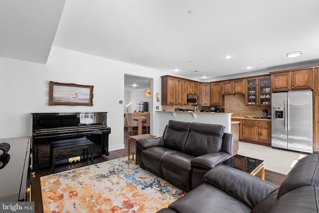 110 Commodore Ct, Philadelphia, PA 19146 - living room with recessed lighting and light wood-type flooring