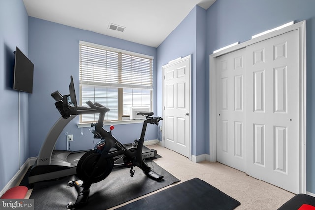 110 Commodore Ct, Philadelphia, PA 19146 - exercise room with light colored carpet and baseboards