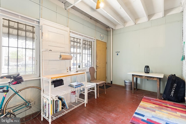 3650 Park Pl NW, Washington, DC 20010 - office with beam ceiling and wood finished floors