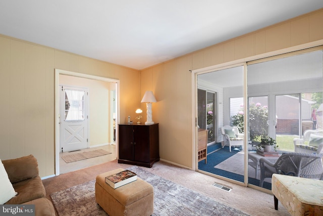 view of carpeted living room