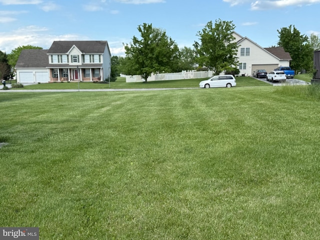 view of yard with a porch