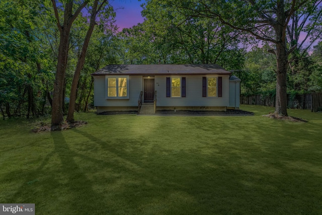view of single story home