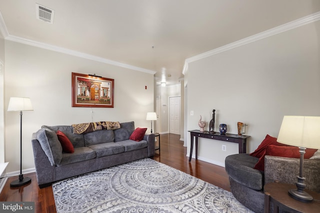 4561 Strutfield Ln Unit 3218, Alexandria, VA 22311 - living area with wood finished floors, crown molding, and baseboards