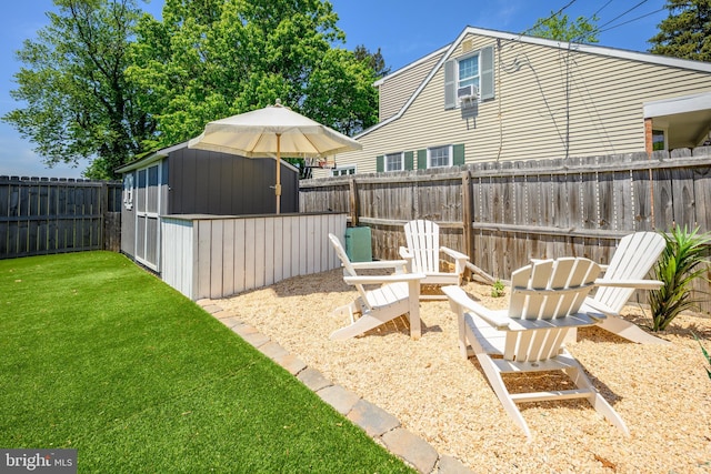 282 Eaton Ave, Hamilton, NJ 08619 - view of yard with a storage unit and an outdoor structure