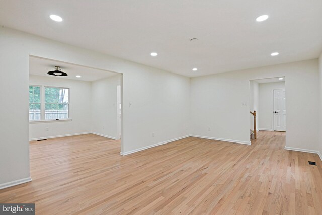 2144 Silentree Dr, Vienna, VA 22182 - unfurnished room with light wood-type flooring and recessed lighting