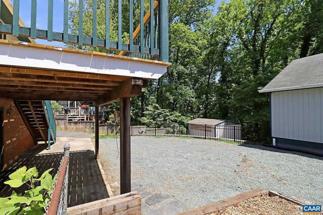 1024 Cottonwood Rd, Charlottesville, VA 22901 - view of patio featuring stairs and fence