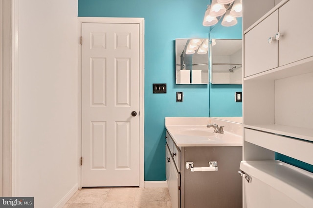 1210 Mist Wood Ct Unit 302, Belcamp, MD 21017 - bathroom with vanity, baseboards, and tile patterned floors