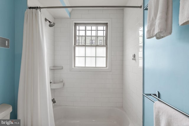 2625 3rd St NE Unit 105, Washington, DC 20002 - full bath featuring shower / bath combo with shower curtain and toilet