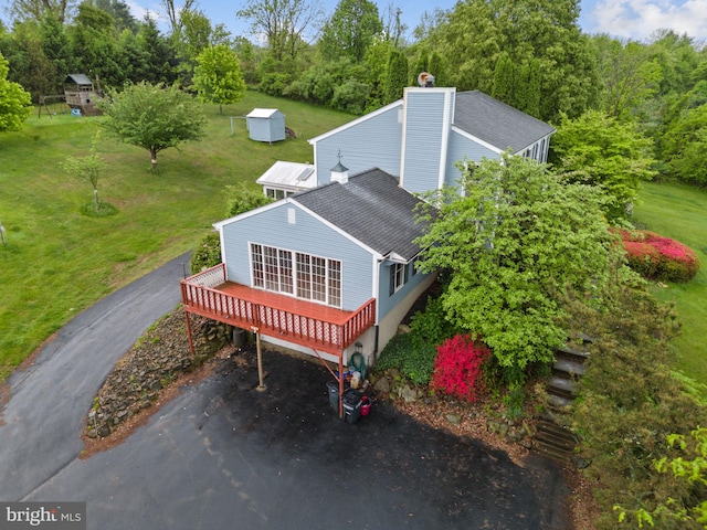 view from above of property