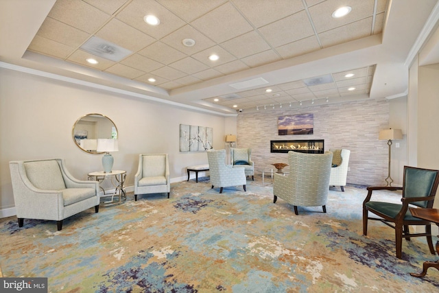 19355 Cypress Ridge Ter Unit 414, Leesburg, VA 20176 - community lobby with recessed lighting and a drop ceiling