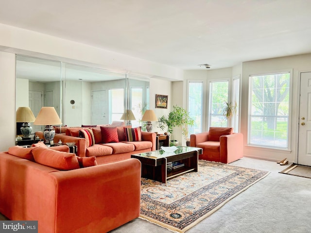 view of carpeted living room