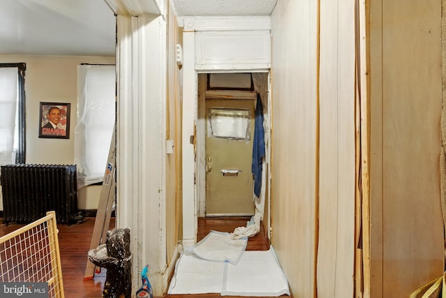 1625 6th St NW, Washington, DC 20001 - hall with radiator heating unit and wood finished floors