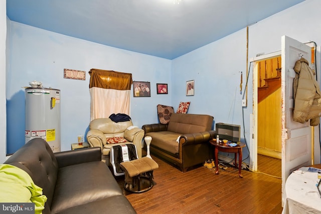 1625 6th St NW, Washington, DC 20001 - living room with water heater and hardwood / wood-style flooring