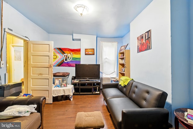 1625 6th St NW, Washington, DC 20001 - living room with wood finished floors and radiator heating unit