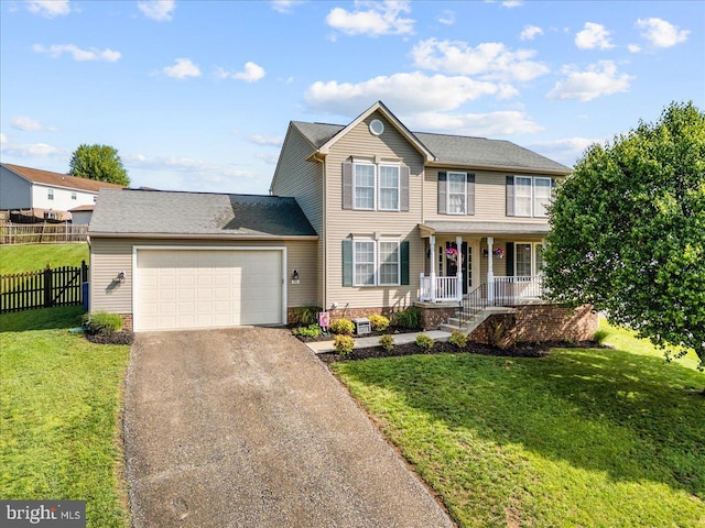 105 Bachtell Cir, Smithsburg, MD 21783 - colonial-style house with driveway, a garage, and a porch