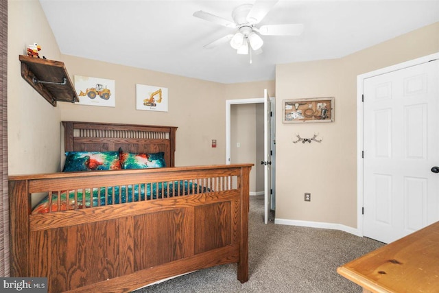 105 Bachtell Cir, Smithsburg, MD 21783 - bedroom with carpet, baseboards, and a ceiling fan