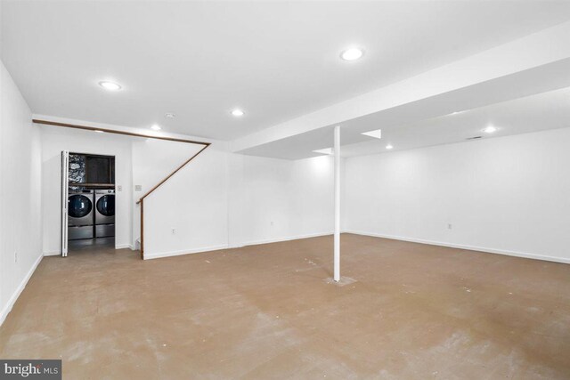 105 Bachtell Cir, Smithsburg, MD 21783 - finished basement with independent washer and dryer, recessed lighting, and baseboards