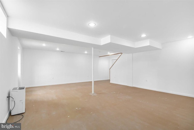 105 Bachtell Cir, Smithsburg, MD 21783 - finished below grade area featuring recessed lighting and baseboards