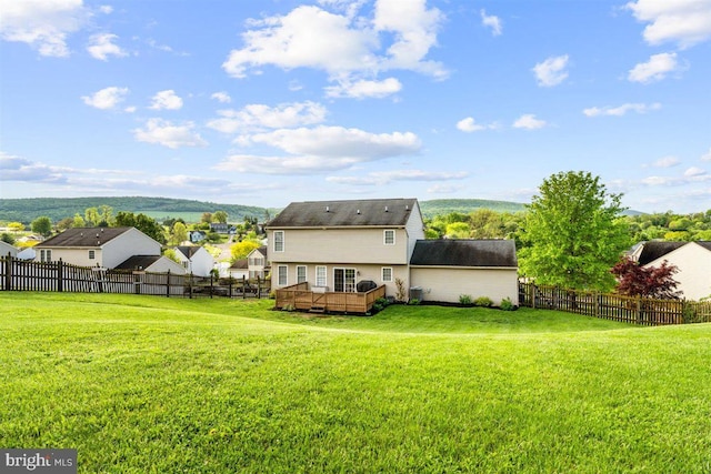 105 Bachtell Cir, Smithsburg, MD 21783 - back of property with a wooden deck and a residential view