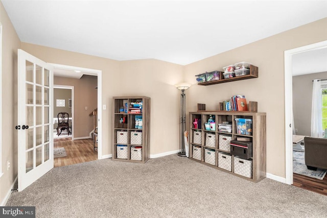 105 Bachtell Cir, Smithsburg, MD 21783 - office area with carpet, french doors, and baseboards
