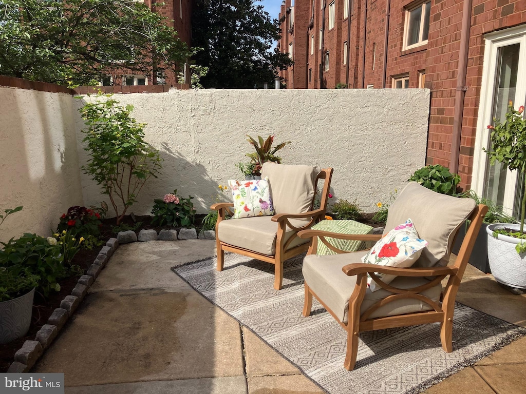 view of patio with a fenced backyard