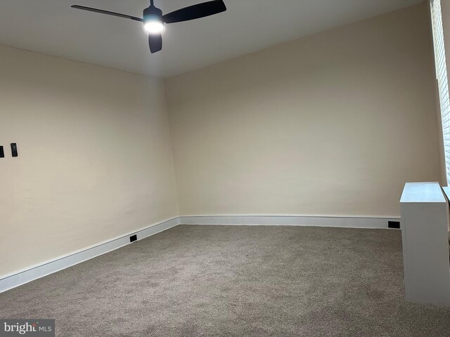 3406 Richmond St, Philadelphia, PA 19134 - carpeted spare room featuring ceiling fan and baseboards
