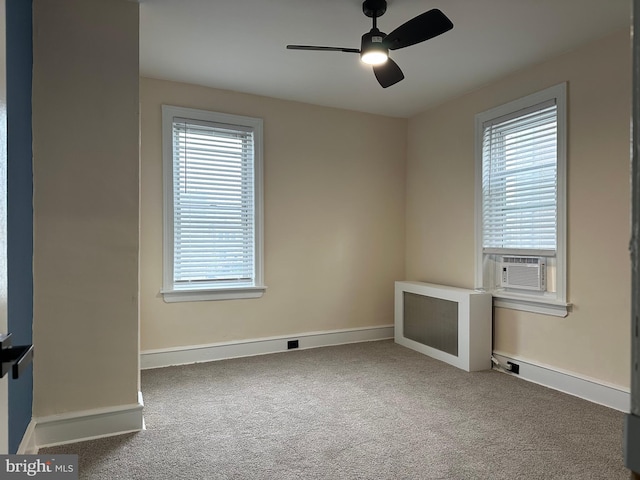 3406 Richmond St, Philadelphia, PA 19134 - spare room with cooling unit, plenty of natural light, and ceiling fan