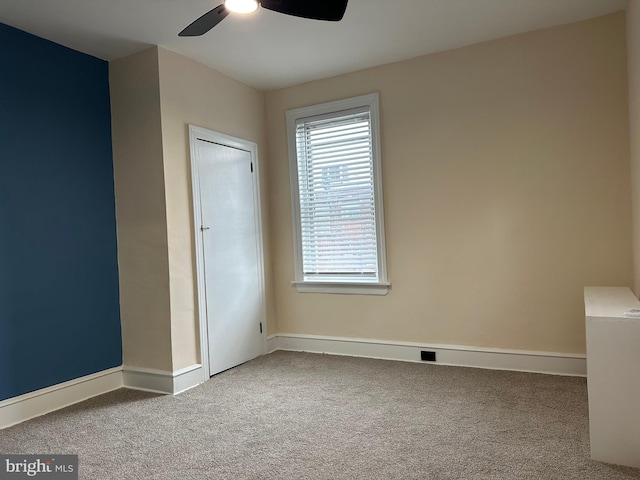 3406 Richmond St, Philadelphia, PA 19134 - unfurnished bedroom featuring carpet, baseboards, and a ceiling fan