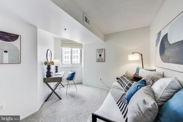 1001 N Vermont St Unit 403, Arlington, VA 22201 - living area featuring carpet floors, baseboards, and a textured ceiling
