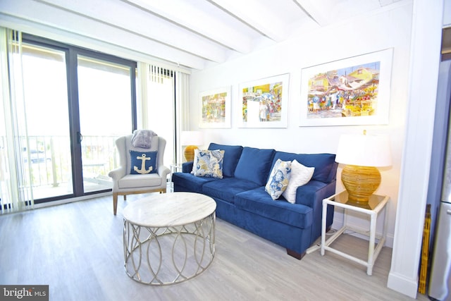 7604 Coastal Hwy Unit 2B, Ocean City, MD 21842 - sunroom featuring beamed ceiling