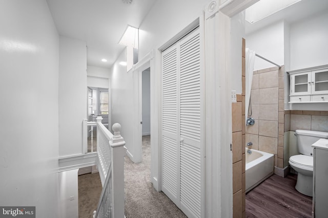 2717 Mosher St, Baltimore, MD 21216 - corridor featuring an upstairs landing and recessed lighting