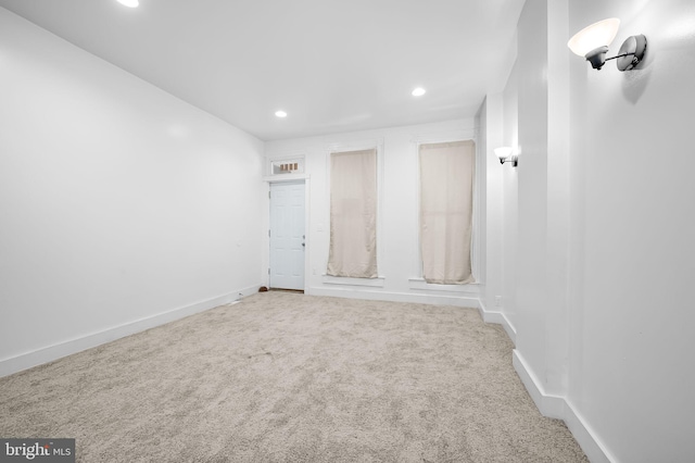 2717 Mosher St, Baltimore, MD 21216 - spare room with carpet floors, recessed lighting, and baseboards
