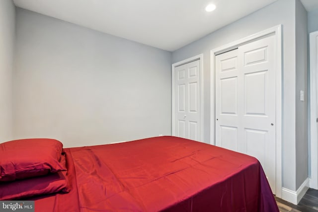 321 Taft St, Bristol, PA 19007 - bedroom featuring dark wood-type flooring, recessed lighting, and baseboards