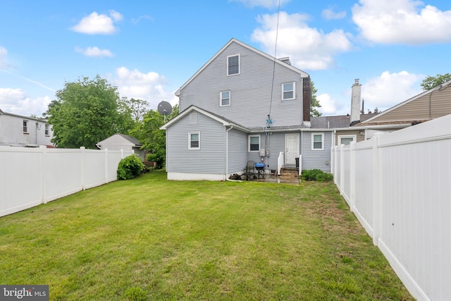 321 Taft St, Bristol, PA 19007 - rear view of property featuring entry steps and a patio