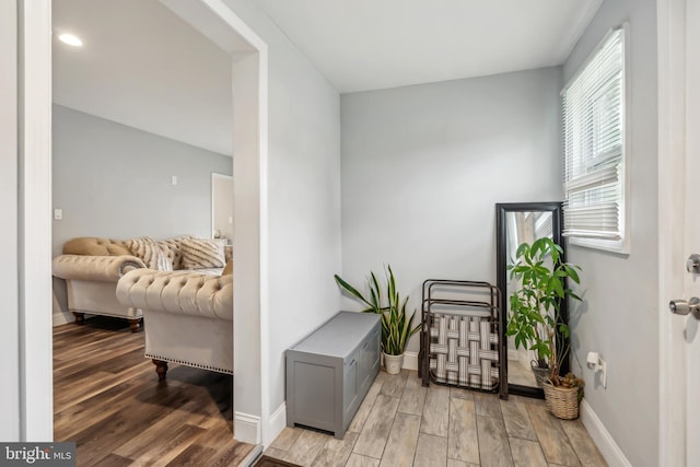 321 Taft St, Bristol, PA 19007 - hall with light wood-style flooring, baseboards, and recessed lighting