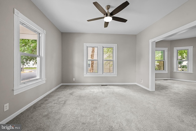 10 E Chestnut St, Delmar, MD 21875 - carpeted empty room with plenty of natural light, ceiling fan, and baseboards