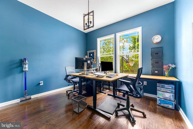 5519 Golden Eagle Rd, Frederick, MD 21704 - office featuring baseboards and wood finished floors
