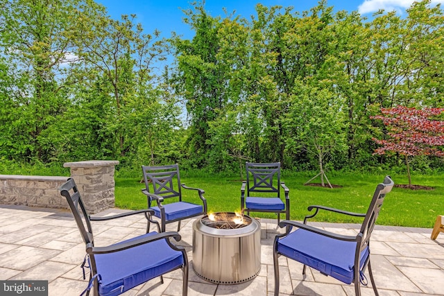 5519 Golden Eagle Rd, Frederick, MD 21704 - view of patio / terrace featuring an outdoor fire pit