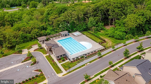 5519 Golden Eagle Rd, Frederick, MD 21704 - aerial view of a pool
