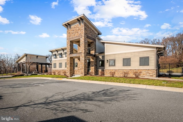 5519 Golden Eagle Rd, Frederick, MD 21704 - view of front of property with stone siding and fence