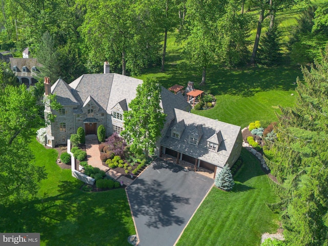 view from above of property