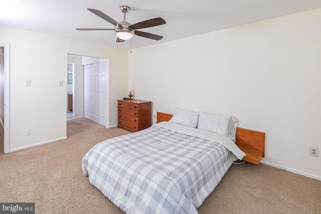 36F Needham Way, Princeton, NJ 08540 - carpeted bedroom with a closet and ceiling fan