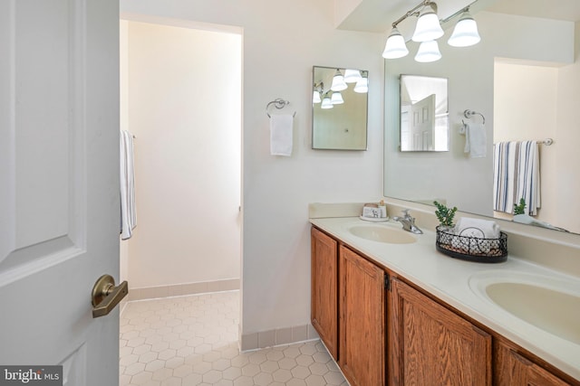 36F Needham Way, Princeton, NJ 08540 - full bathroom featuring double vanity and tile patterned flooring