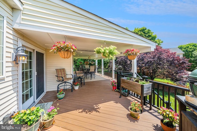 43413 Countrywalk Ct, Ashburn, VA 20147 - wooden terrace with outdoor dining area