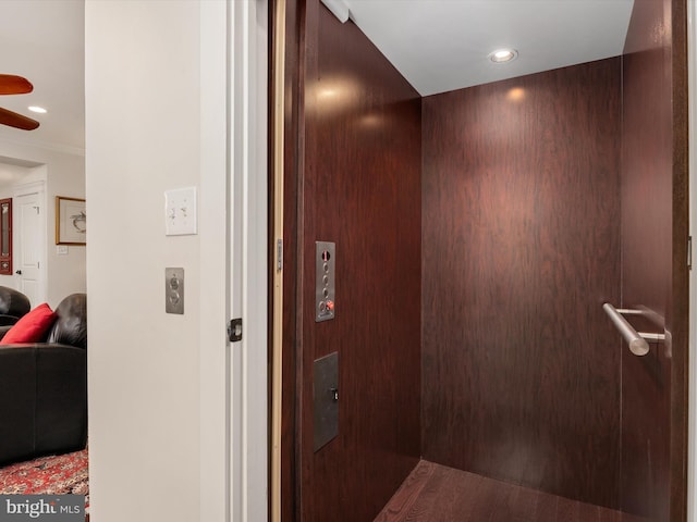 816 Bay Ridge Ave, Annapolis, MD 21403 - hall with elevator and recessed lighting