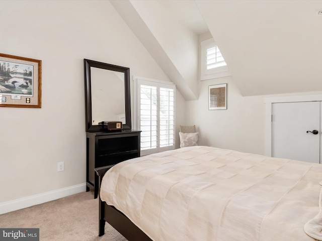 816 Bay Ridge Ave, Annapolis, MD 21403 - bedroom with carpet, lofted ceiling, and baseboards