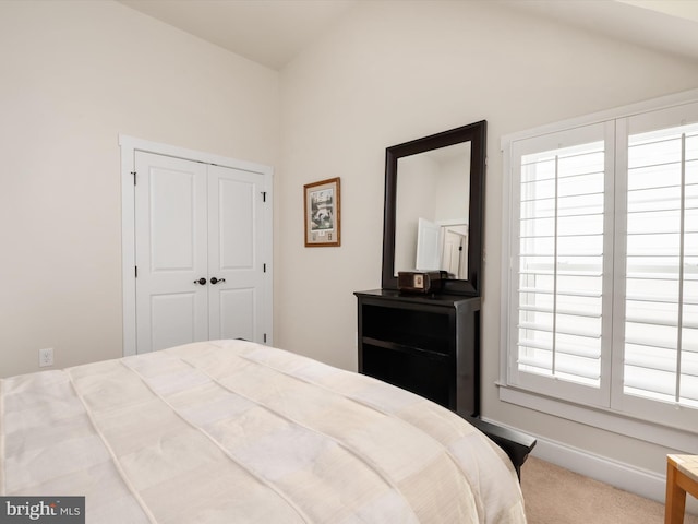 816 Bay Ridge Ave, Annapolis, MD 21403 - carpeted bedroom with vaulted ceiling and a closet