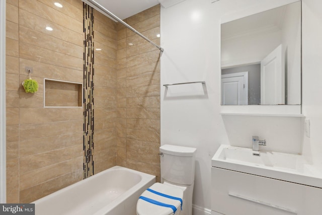 1208 Shepherd St NW, Washington, DC 20011 - full bath with toilet, shower / bath combination, and vanity