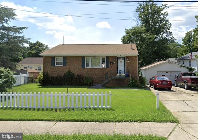 1914 Kent Vlg, Landover, MD 20785 - view of front of house with brick siding and concrete driveway
