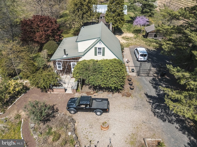view from above of property